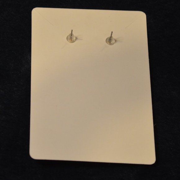 Red Rhinestones Hearts Red, White, & Gold Beaded Hanging Gold Stud Earrings - Picture 3 of 6